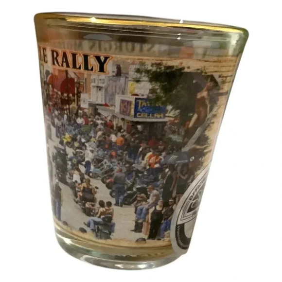 ** SOLD ** Vintage Official Sturgis Glass Souvenir Sturgis Motorcycle Rally - Picture 3 of 5